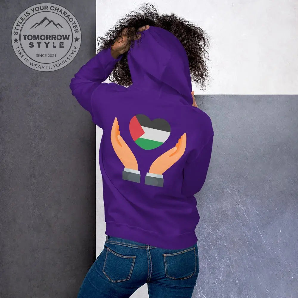 Damen Hoodie mit bestickter Palästinenserflagge - Tomorrow Style