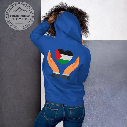 Damen Hoodie mit bestickter Palästinenserflagge - Tomorrow Style