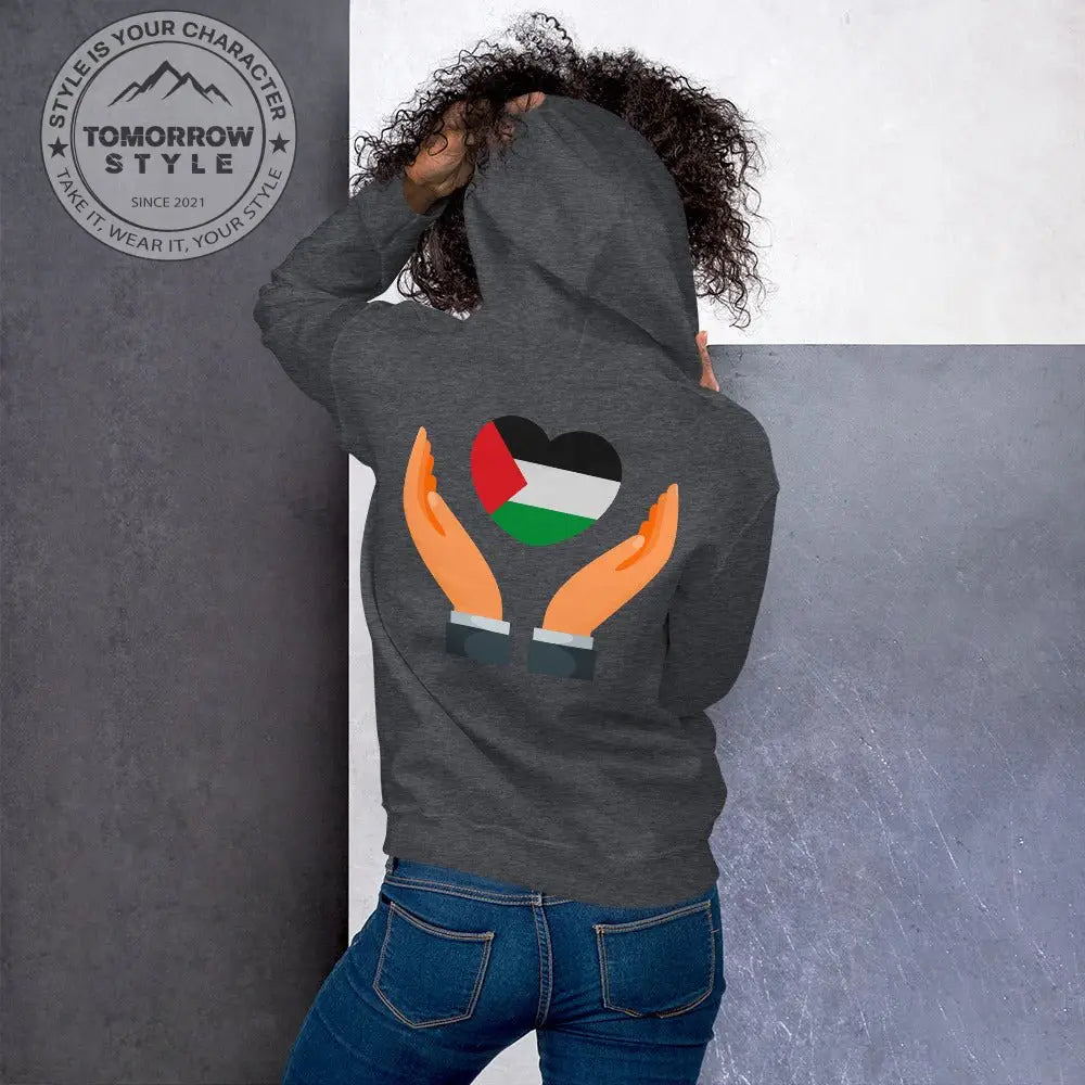 Damen Hoodie mit bestickter Palästinenserflagge - Tomorrow Style