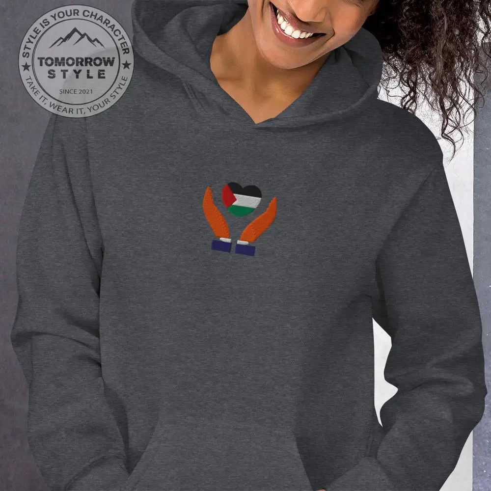 Damen Hoodie mit bestickter Palästinenserflagge - Tomorrow Style