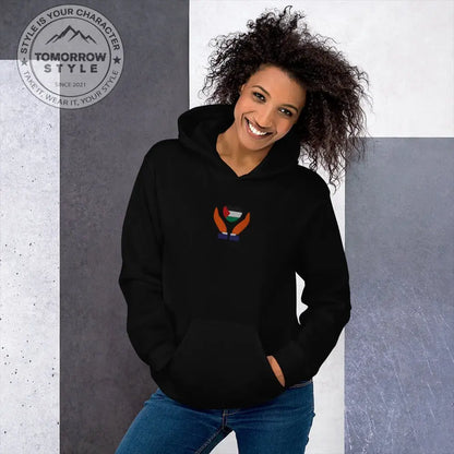 Damen Hoodie mit bestickter Palästinenserflagge - Tomorrow Style