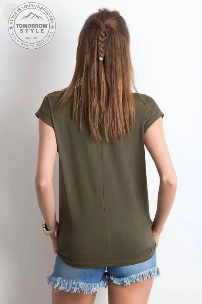 Damen T - Shirt der Saison mit stylischem V - Ausschnitt - Tomorrow Style