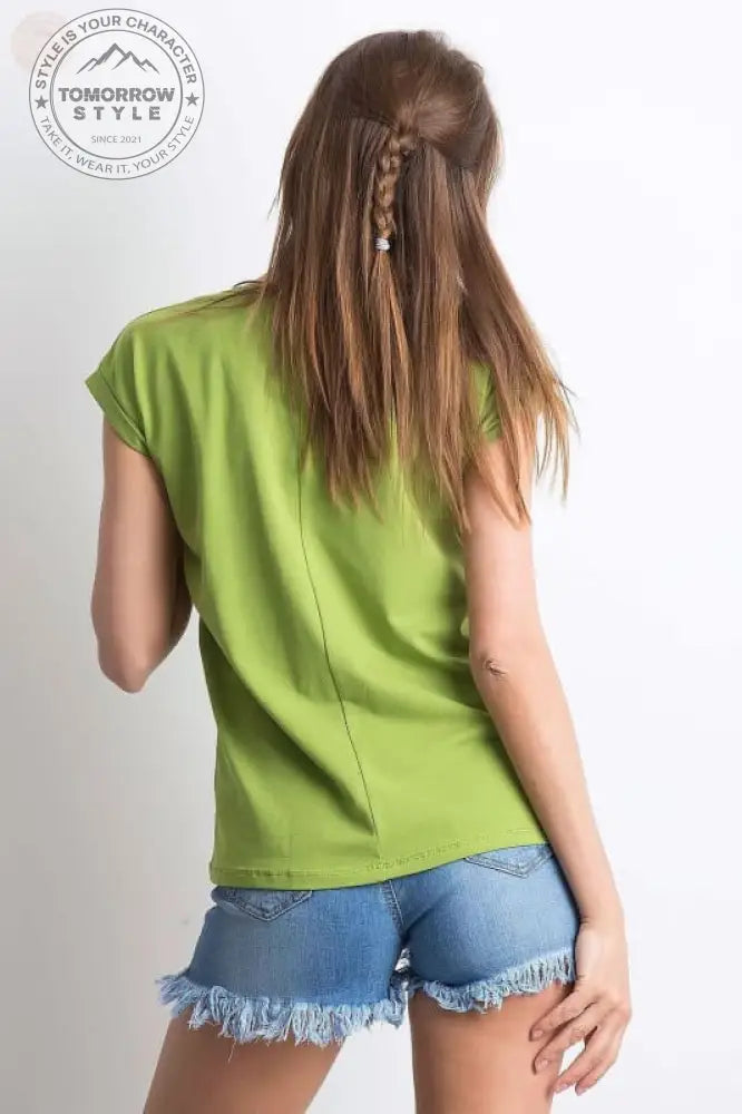 Damen T - Shirt der Saison mit stylischem V - Ausschnitt - Tomorrow Style