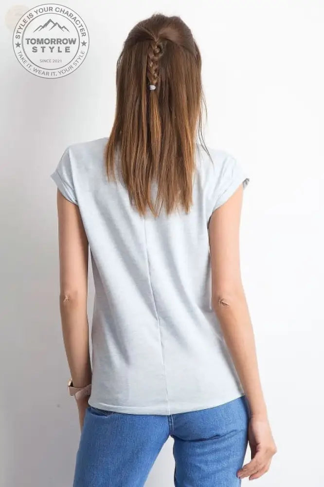 Damen T - Shirt der Saison mit stylischem V - Ausschnitt - Tomorrow Style