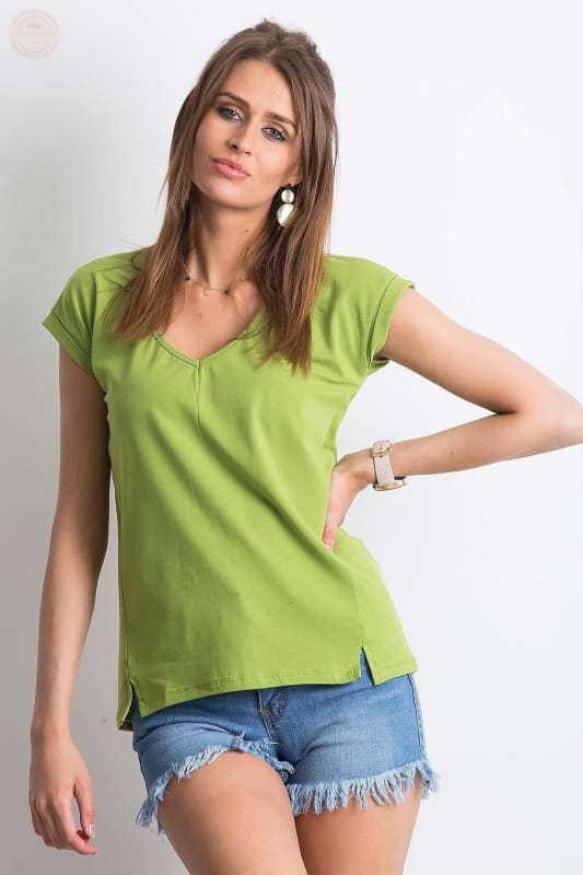 Damen T - Shirt der Saison mit stylischem V - Ausschnitt - Tomorrow Style