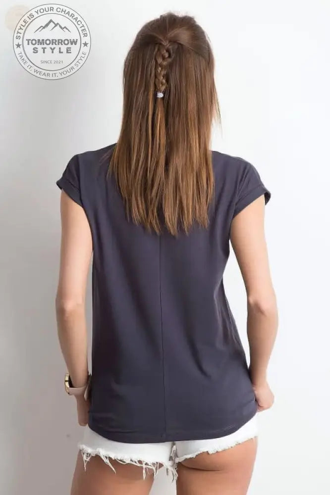 Damen T - Shirt der Saison mit stylischem V - Ausschnitt - Tomorrow Style