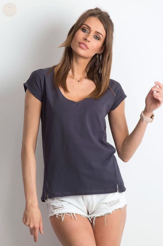 Damen T - Shirt der Saison mit stylischem V - Ausschnitt - Tomorrow Style