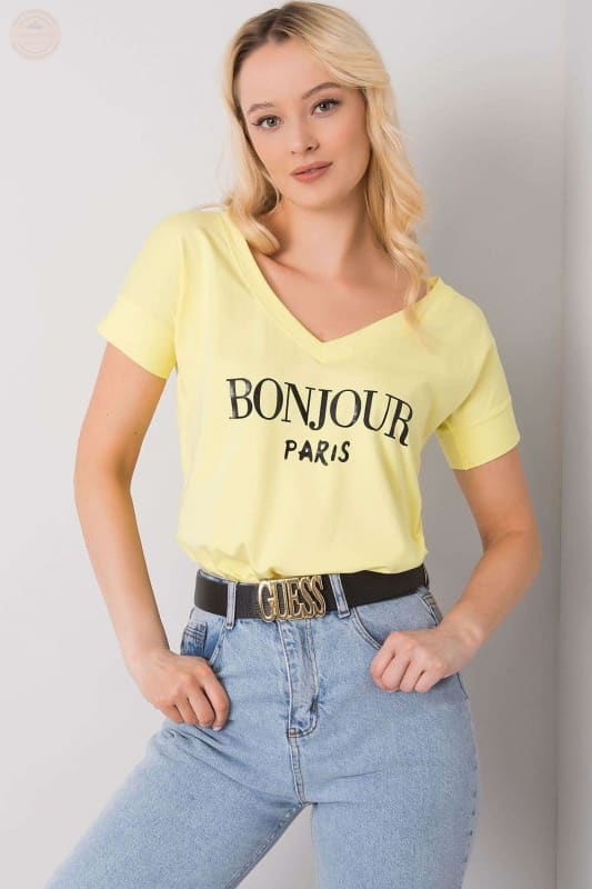 Damen T - Shirt mit dekorativem Schriftzug - Tomorrow Style