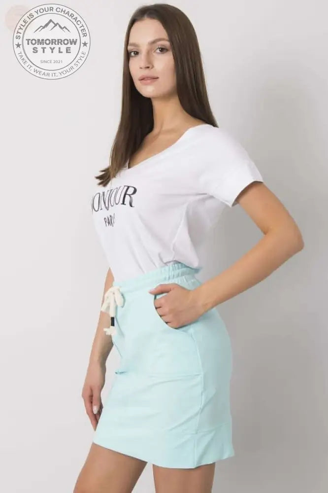 Damen T - Shirt mit dekorativem Schriftzug - Tomorrow Style