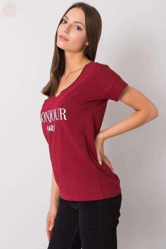 Damen T - Shirt mit dekorativem Schriftzug - Tomorrow Style