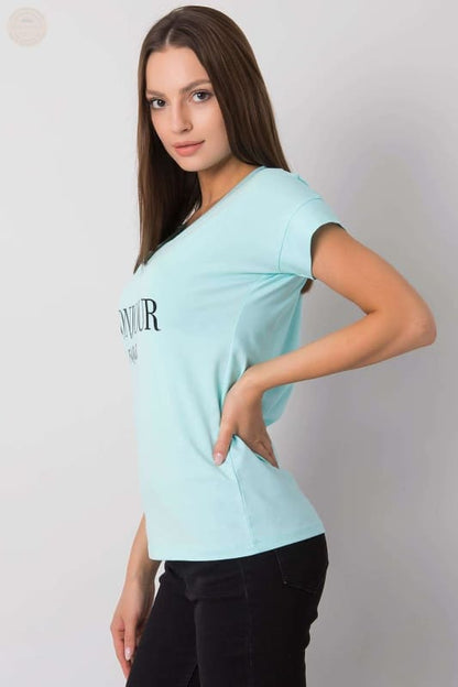 Damen T - Shirt mit dekorativem Schriftzug - Tomorrow Style