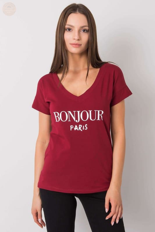 Damen T - Shirt mit dekorativem Schriftzug - Tomorrow Style