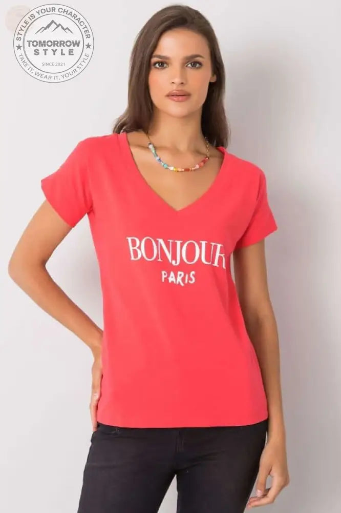 Damen T - Shirt mit dekorativem Schriftzug - Tomorrow Style