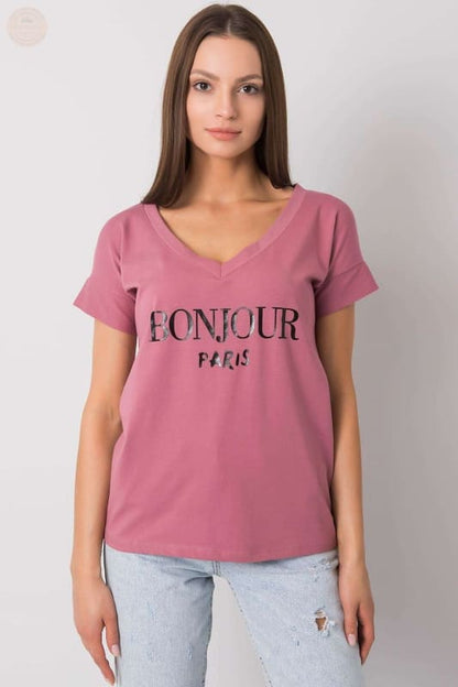 Damen T - Shirt mit dekorativem Schriftzug - Tomorrow Style