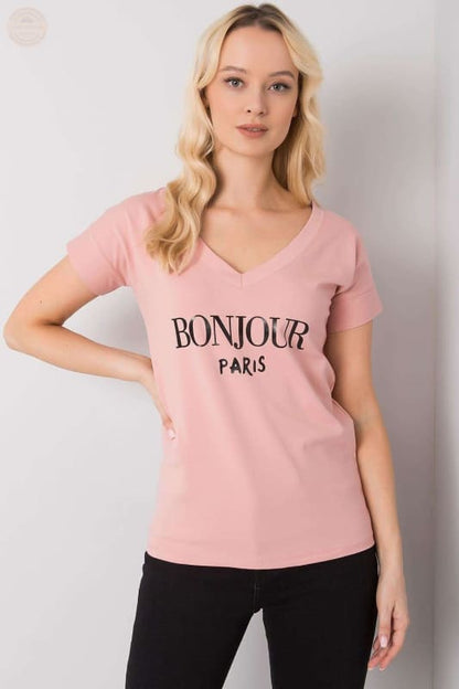 Damen T - Shirt mit dekorativem Schriftzug - Tomorrow Style