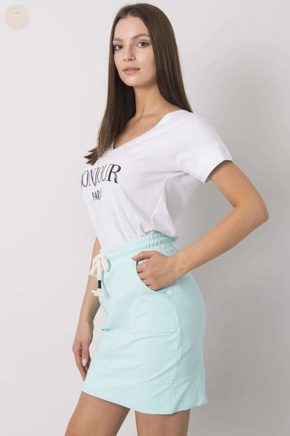 Damen T - Shirt mit dekorativem Schriftzug - Tomorrow Style