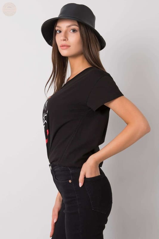 Damen T - Shirt mit kurzen Ärmeln und dekorativem Druck - Tomorrow Style