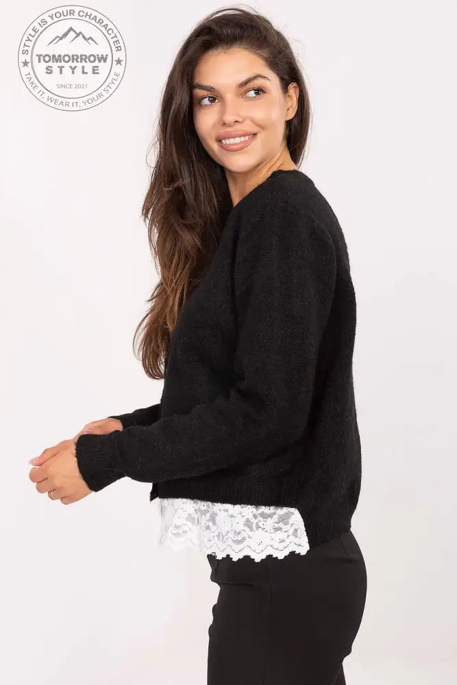 Damenpullover mit Spitzen und Knöpfen - Tomorrow Style