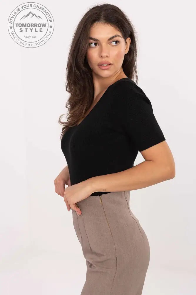 Damenpullover "Vielseitiger V - Ausschnitt mit Rippenstruktur" - Tomorrow Style