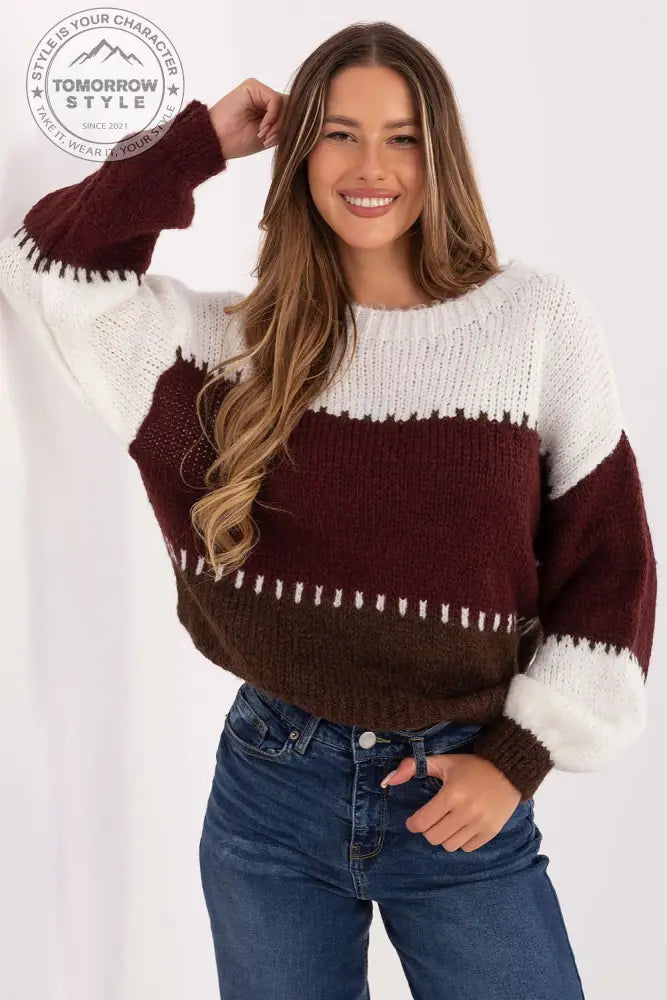 Damenstreifenpullover im lässigen Stil - Tomorrow Style