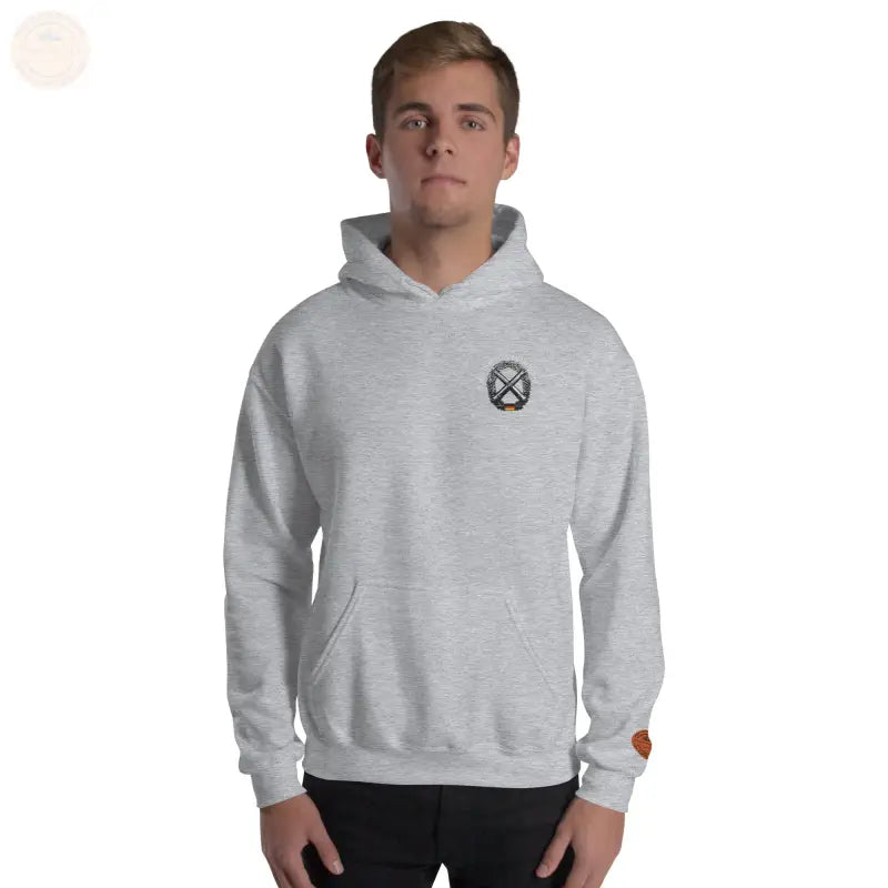 Bundeswehr Premium Hoodie mit Stickerei für Damen und Herren - Sportgrau / S