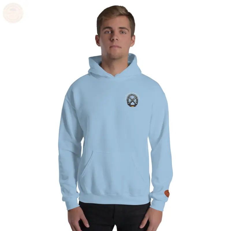 Bundeswehr Premium Hoodie mit Stickerei für Damen und Herren - Hellblau / S