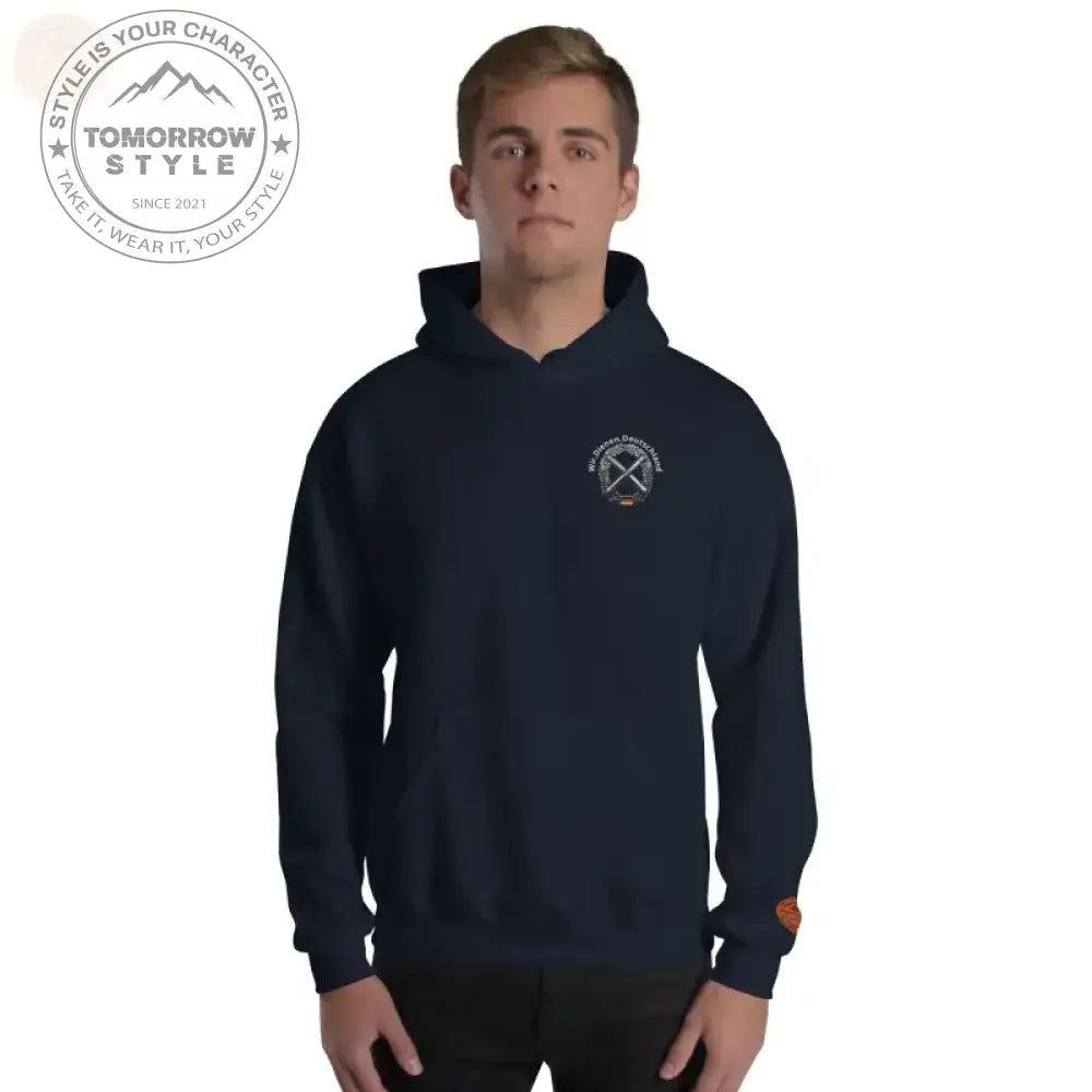 Bundeswehr Premium Hoodie mit Stickerei für Damen und Herren - Navy / S