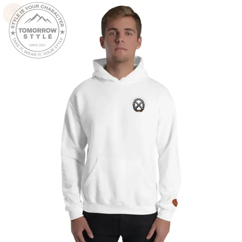 Bundeswehr Premium Hoodie mit Stickerei für Damen und Herren - Weiß / S