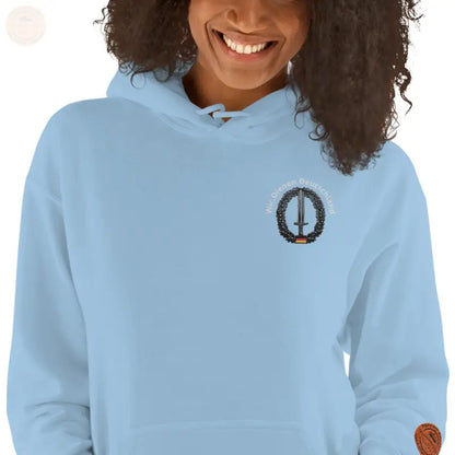 Bundeswehr Premium Hoodie mit Stickerei für Damen und Herren - Hellblau / S