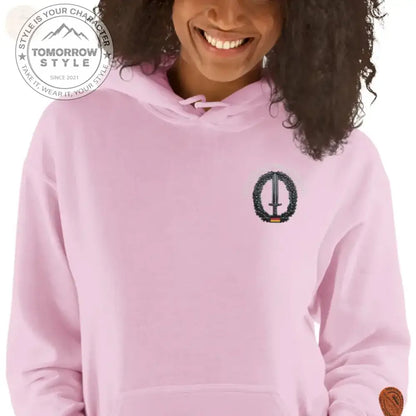 Bundeswehr Premium Hoodie mit Stickerei für Damen und Herren - Hellpink / S