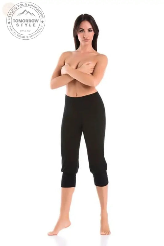 Flirty schwarze Skater - Leggings mit weitem Rock – Modell 183228 - Tomorrow Style