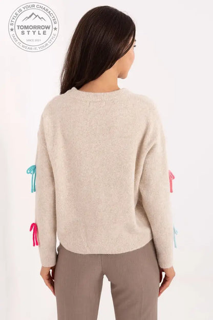 Eleganter Damenpullover mit bunten Schleifen - Tomorrow Style