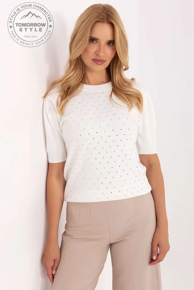 Eleganter Damenpullover mit gerafften Ärmeln – Stilvoll für Büro und Alltag - Tomorrow Style