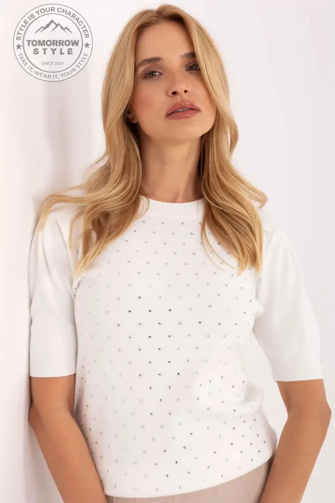 Eleganter Damenpullover mit gerafften Ärmeln – Stilvoll für Büro und Alltag - Tomorrow Style