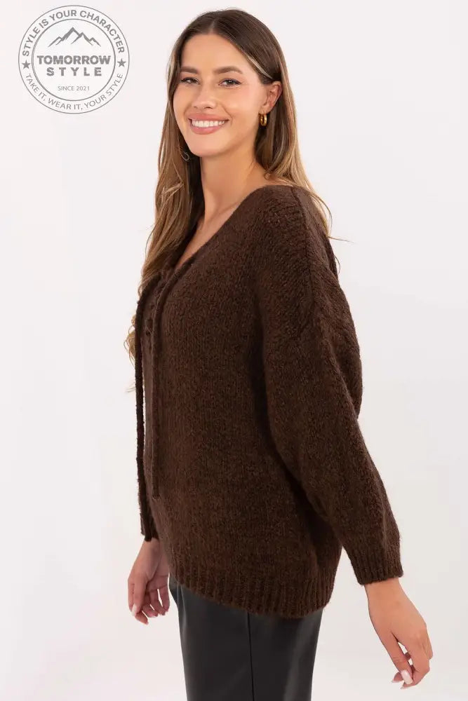 Eleganter Damenpullover mit Korsettbindung - Tomorrow Style