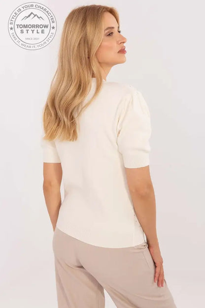 Eleganter Damenpullover mit puffigen Ärmeln – Stilvoll für Arbeit und Alltag - Tomorrow Style