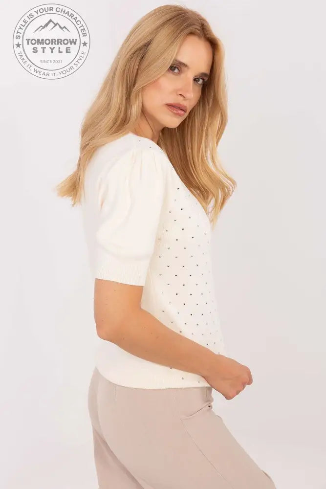 Eleganter Damenpullover mit puffigen Ärmeln – Stilvoll für Arbeit und Alltag - Tomorrow Style