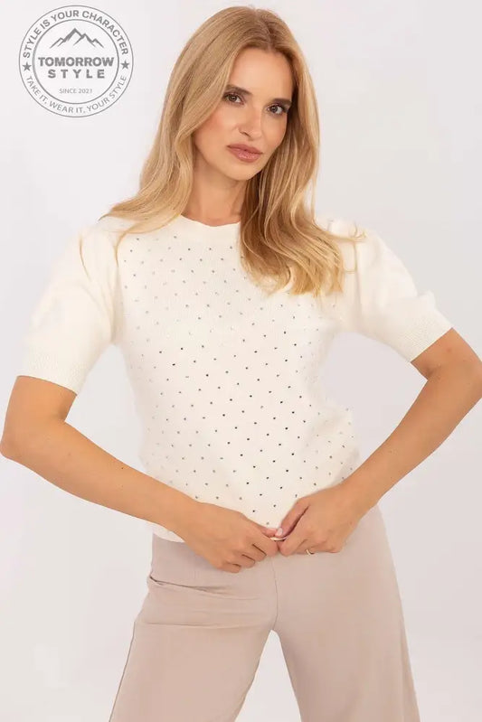 Eleganter Damenpullover mit puffigen Ärmeln – Stilvoll für Arbeit und Alltag - Tomorrow Style