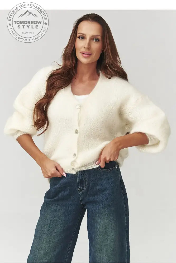 Eleganter Mohair - Pullover mit Knöpfen - Tomorrow Style