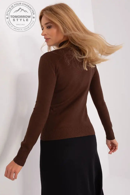 Eleganter Rollkragenpullover aus Weicher Viskose mit Zarten Streifen - Tomorrow Style