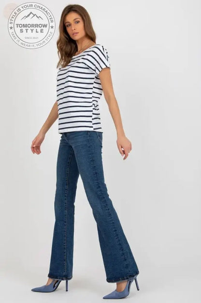 „Fabulous Damen T-Shirt mit kurzen Ärmeln – Stripe Sensation!“ - Tomorrow Style