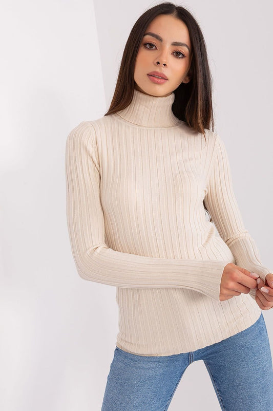 Klassischer Rollkragenpullover aus Weicher Viskose