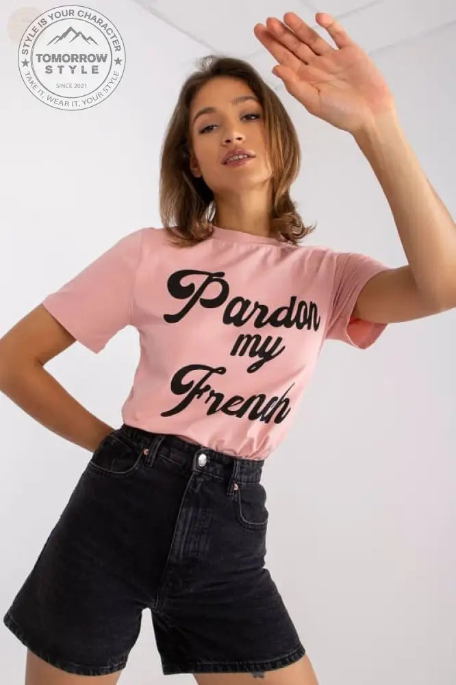 Fashionista Damen T-Shirt: Dekorative Aufschrift auf der Vorderseite! - Tomorrow Style