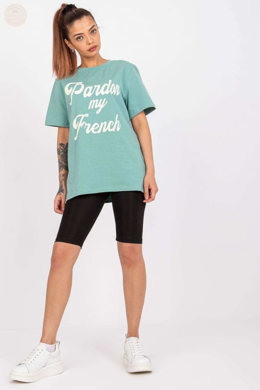 Fashionista Damen T-Shirt: Dekorative Aufschrift auf der Vorderseite! - Tomorrow Style