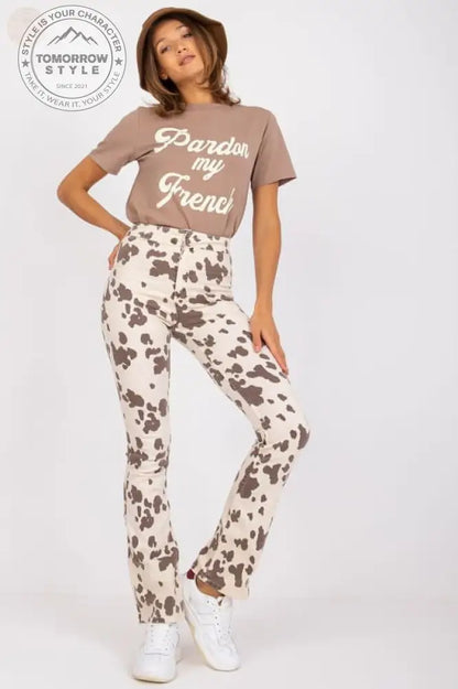 Fashionista Damen T-Shirt: Dekorative Aufschrift auf der Vorderseite! - Tomorrow Style