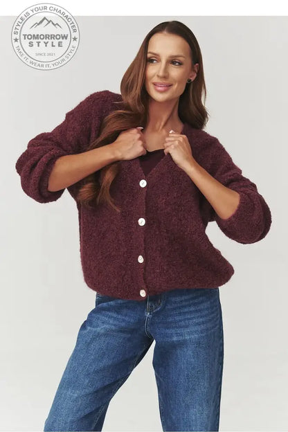 Femininer Bouclé - Pullover mit Knopfleiste - Tomorrow Style