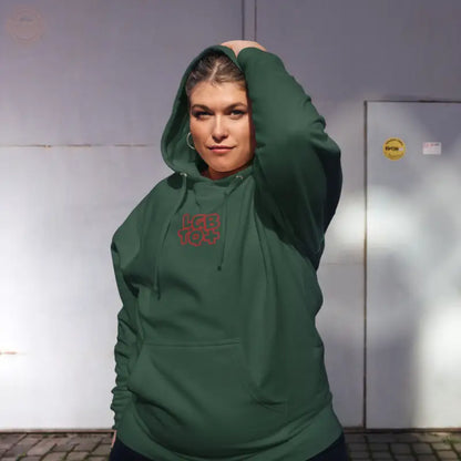 Damen - Midweight - Hoodie mit Stickerei - Alpine Green / S