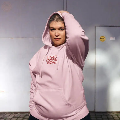 Damen - Midweight - Hoodie mit Stickerei - Hellpink / S