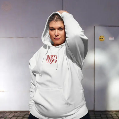 Damen - Midweight - Hoodie mit Stickerei - Weiß / S