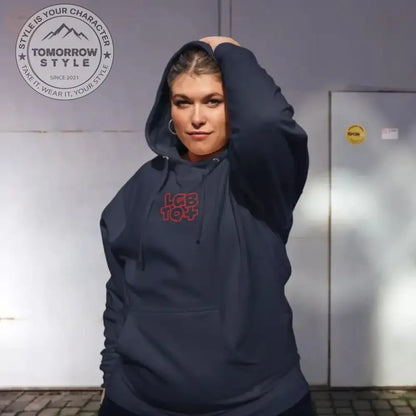 Gemütlicher bestickter Kapuzenpullover – 28 Zoll - Tomorrow Style